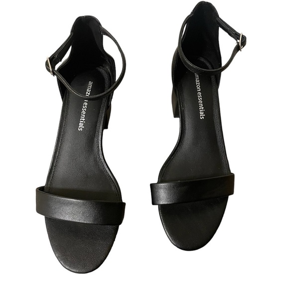 Women's Two Strap Heeled Sandal back ankle strap wide fit - Picture 3 of 6